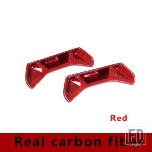 トヨタ GR スープラ A90 2019-2022 カーボン/レッドフロントシートバックトリムカバーステッカーインテリアアクセサリー - Real carbon fiber2