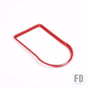 トヨタ タコマ 2016-2021 ABS カーボン/レッドギアレバーリアカップホルダーフレーム装飾ステッカーカーアクセサリー - Red