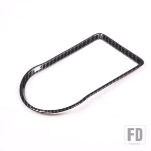 トヨタ タコマ 2016-2021 ABS カーボン/レッドギアレバーリアカップホルダーフレーム装飾ステッカーカーアクセサリー - Carbon Fiber