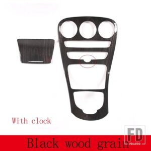 メルセデスベンツ ABS Cクラス W205 2014-2018 センターコンソールギアパネルフレームカバートリム GLC クーペ X235 2015-18 - Black wood grain-A