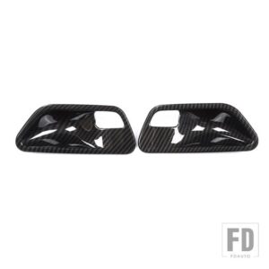 BMW カーボン ABS PLASTI インテリアドアハンドルボウルカバートリム 3/4シリーズ F30 F32 F35 2013-2018 カーアクセサリー - 2pcs carbon fiber