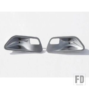 BMW カーボン ABS PLASTI インテリアドアハンドルボウルカバートリム 3/4シリーズ F30 F32 F35 2013-2018 カーアクセサリー - 2pcs Silver