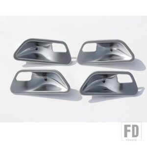 BMW カーボン ABS PLASTI インテリアドアハンドルボウルカバートリム 3/4シリーズ F30 F32 F35 2013-2018 カーアクセサリー - 4pcs silver