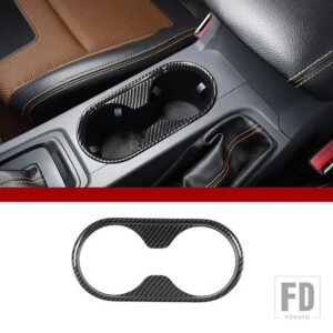 フォード レンジャー WILDTRAK 2015-2021 ABS カーボン車内中央制御水カップホルダーパネルステッカーカーアクセサリー - Carbon Fiber