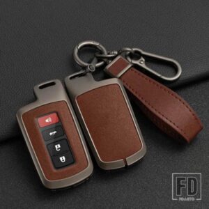 トヨタ 合金 + TPU 車ホルダーシェルキーカバーケース ヤリスハイブリッドオーリス RAV4 カムリ 55 2012-2018 キーケース FOB キーホルダー