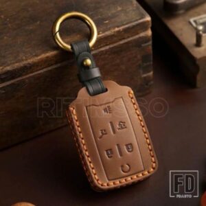 シボレー 新スタイル革キーカバーシエラユーコン用シルバラードサバーバンタホスマートキーケース FOB 4 6 ボタン