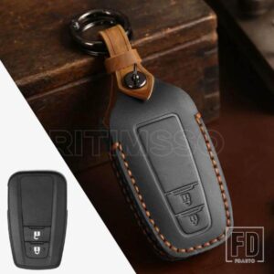 トヨタ 手作り革キーカバーケース CHR C-HR カムリプリウスプラド 2016-2020 2 3ボタンリモートキーレスアクセサリー