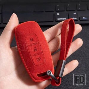 日産 スエードレザー + TPU 車リモートキー FOB ケースカバー キャシュカイアルティマ 2022