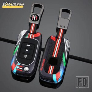 ホンダ 合金フリップキーケースカバーシェルフォブ シビック HRV CRV XRV CR-V クライダーオデッセイパイロットフィットアコードプロテクターア