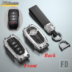 トヨタ 合金キーカバーケース RAV4 ハイランドコラーラハイラックスフォーチュナーランドクルーザーカムリクラウンキーホルダーアクセサリー