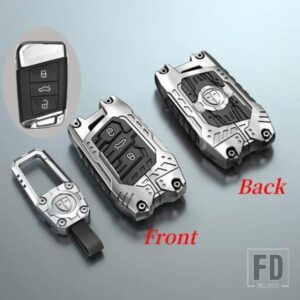 VW 合金キーケースカバーパサート B8 シュコダコディアックスーパーブ A7 2016-20 キーレス FOB シェルスキンホルダー