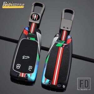 アウディ ファッション亜鉛 + 合金リモートキーケースバッグ A4 A5 B9 Q5 8W Q7 S4 TT 8S S5 RS TFSI キーカーアクセサリー