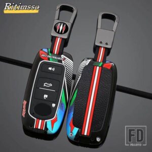 トヨタ ダイハツ 合金キーフォブカバー キーホルダー付き ロッキー用 キーカバー RAIZE キーホルダー リモコンケース用