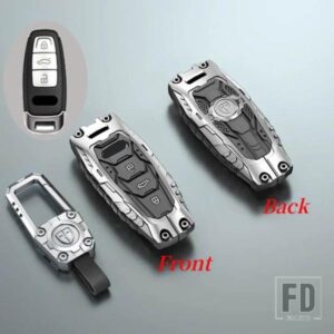 アウディ 合金キーケースカバー A6 A7 A8 E-TRON Q5 Q8 C8 D5 自動車スタイリングシェルホルダーキーホルダーカーアクセサリー