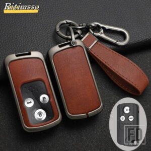 ホンダ 2/3ボタン合金車リモートケースキーカバーキーレスシェルフォブ フィットジャズシャトル GP2 スパーダステップワゴン RG1 フリードスパ