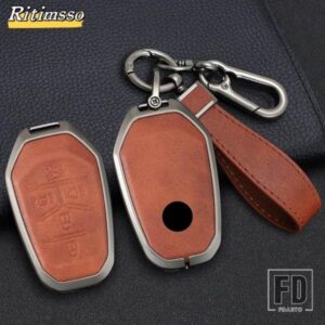 5ボタン合金リモートキーケースカバーシェル双竜レクストン Y400 Y450 G4 2021 2022 キーレスプロテクターホルダー FOB