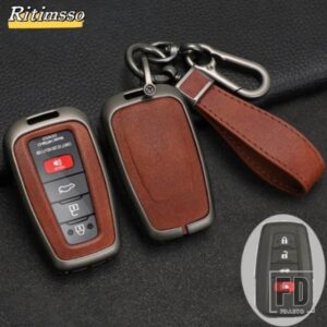 トヨタ 合金 + TPU キーケースプロテクターキーシェルカバー自動 プリウスカムリカローラ C-HR CHR RAV4 プラド 2018 2022