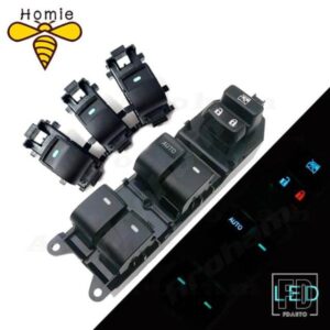 トヨタ 点灯 LED パワーシングルウィンドウスイッチセット RAV4 RAV 4 カムリカローラヤリスクルーザー VIOS 左駆動バックライト