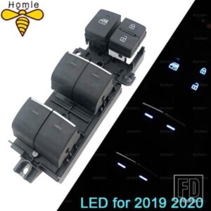 トヨタ LED 点灯パワーウィンドウスイッチ RAV4 RAV 4 カローラレビンワイルドランダー 2019 2020 バックライト左ハンドル用アップグレード