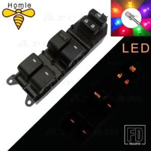トヨタ バックライト LED ウィンドウスイッチピリオンシート RAV4 カムリカローラオーリスヤリスクルーザー 84820-06130 84820-02190 左駆動