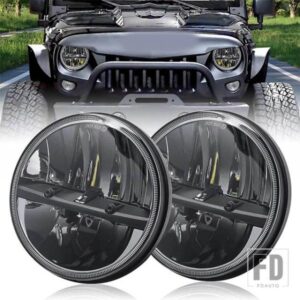 ジープ 1ペア ランニングライト 7インチ LED ヘッドライト H4 HI-LOFOR LADA 4X4 アーバン NIVA ラングラー TJ JK LJ CJ