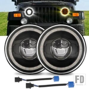 ジープ 日産 LED 7インチ LED ヘッドライト パトロール Y60 ハマー H1 H2 LADA 4X4 7インチLED ヘッドランプラングラー TJ JK LJ CJ 用ランド