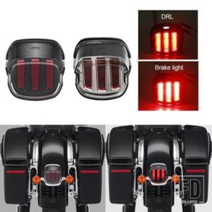 1X LED テールブレーキストップリアライトロープロファイルスモークレイダウンテールライトハーレーダビッドソンダイナスポーツスターと互換性