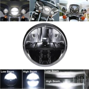 ホンダ 7インチ LED 自動ヘッドライトヤマハハーレーロードキング 7インチオートバイ ヘッドランプ H4 高低ビーム CB 400 500 1300