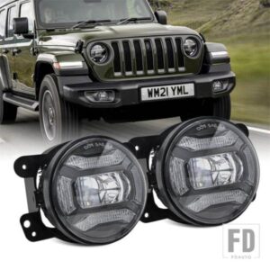 ジープ 4インチLED フォグランプ用ラングラー JK LJ TJ ダッジクライスラージャーニーマグナム LED フォグランプ電球オート LEN プロジェクター