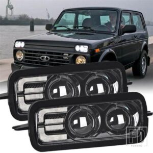 LED デイタイムランニングライト LADA NIVA 4X4 1995 ランニングウインカーアクセサリー DRL ウインカー