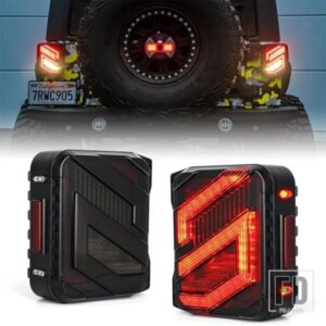 ジープ S デザイン LED テールライトアンバーウィンカー付きラングラー JK JKU スポーツ/サハラ/ルビコン 2007-2018 リアバックバンパーライト