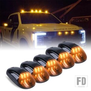 スモーク 5個 車両キャブルーフランニングマーカーライトキャブルーフトップマーカーランニングカー LED ライトトラック SUV オフロード用