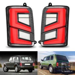 LADA 4X4 NIVA 1995+LED スタイリングテールライトストップブレーキウィンカーランプデイ DRL ランニングライト