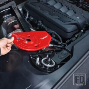 シボレー ABS 赤コルベット C8 スティングレイ Z51 Z06 2020-2023 リアショックアブソーバータワートップカバーアクセサリー