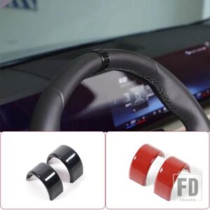 BMW ABS ブラック/レッド 5シリーズ G60 2024 2025 ステアリングホイール方向リングカバー自動