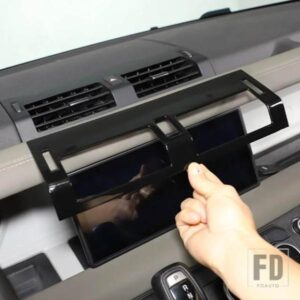ランドローバー ABS クローム/カーボンディフェンダー 110 130 2020-2022 中央制御エアアウトレット装飾フレームトリム