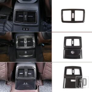BMW X1 F48 X2 F47 2016-21 ABS カーボン後列エアコンエアアウトレットフレーム装飾ステッカーカーアクセサリー