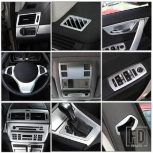 BMW X3 E83 2006-2010 車内 ABS クロームギアシフトフレームカバートリム装飾ステッカーセンターコンソールアクセサリー