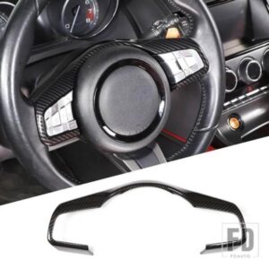 ジャガー ABS カーボン/マットブラック/ F-TYPE 2013-2023 ステアリングホイールフレームカバートリムステッカーカーアクセサリー