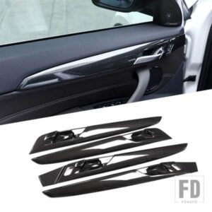 BMW 4個 カーボン X1 F48 2016-2018 ABS プラスチック室内ドア装飾ストリップカバートリム X2 F47 2018