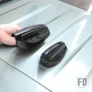 ランドローバー ディフェンダー 90 110 2020-2024 ABS カーボンルーフふかひれアンテナカバートリムステッカーカーアクセサリー