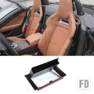 ジャガー F-TYPE 2013-2024 ABS ブラック中央制御アームレストボックス隠し収納ボックスプライバシー収納ボックスカーアクセサリー