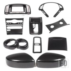 ABS カーボンインフィニティ G25 G37 2007-2013 カーセンターコントロールギアシフトパネルステアリングホイールトリムステッカーカーアクセサ