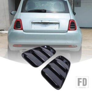 ABS カーボン/ブラックリアテールライトカバー装飾ステッカーフィアット 500 アバルト 595 695 2016-2024 車外装アクセサリー