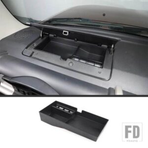 トヨタ FJ クルーザー 2007-2021 ABS 黒ダッシュボード収納ボックストレイステッカーインテリアアクセサリー