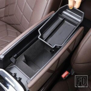 BMW 7シリーズ G70 2023 2024 ABS ブラック中央制御アームレストボックス収納ボックス多機能収納ボックスカーアクセサリー