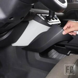 ランドローバー ディフェンダー 90 110 2020-2024 ABS マットブラックセンターコンソール膝サイドパネルカバー装飾ステッカーカーアクセサリー