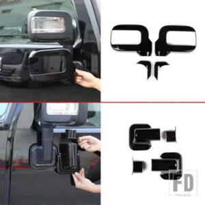 ハマー H2 2003-2009 ABS 黒外装ミラーカバーバックミラーベースシェル装飾カバーステッカー自動