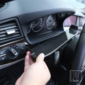 BMW LHD RHD 5シリーズ F10 2011-2017 ABS カーボンダッシュボードディスプレイ装飾フレームインテリアアクセサリー