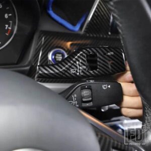 BMW ブラック/カーボンスタイルウィンカーワイパースイッチトリムロッド F20 F30 F10 F15 F16 F49 F52 G01 G02 G05 カーアクセサリー